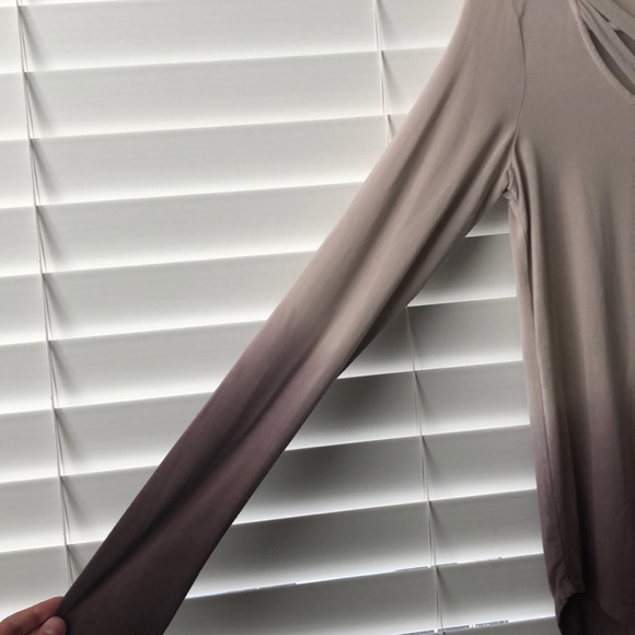 Pink Ombré Long Sleeve Blouse - Picture 5 of 5